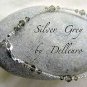 &acirc;�&laquo;SILVER GREY&acirc;�&laquo; HANDCRAFTED BEADED CRYSTAL ANKLE CHAIN ANKLET ANKLE BRACELET