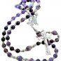 â«AMETHYSTâ« PURPLE GEMSTONE HANDCRAFTED FIVE DECADE ROSARY (GIFT BOXED)