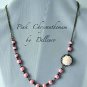 ✫PINK CRYSANTHEMUM✫ HANDCRAFTED ASYMMETRICAL NECKLACE (Clearance)
