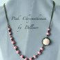 ✫PINK CRYSANTHEMUM✫ HANDCRAFTED ASYMMETRICAL NECKLACE (Clearance)