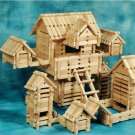 Wood Building Toy, 344 piece hardwood block set, educational toy, children's construction toy