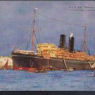 P&0 SS Mongolia at Bombay Ship postcard  1912 postally used