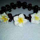 Wooden Bead Fimo Flower Bracelet/Anklet