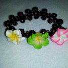 Wooden Bead Fimo Flower Bracelet/Anklet