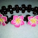 Wooden Bead Fimo Flower Bracelet/Anklet