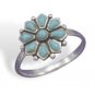 Turquoise Flower Ring   82668