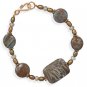 7"+1" Multicolor Jade and Cultured Freshwater Pearl Bracelet 33569-7