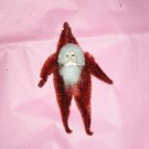 Chenille santa purplish red  3.5 inches