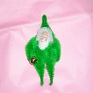 Chenille Santa Bright Green 3.5 inches with bell