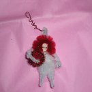 Chenille Santa White  2.75 inches cotton beard