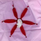 Chenille Santa Star Red 5 inch  clay face