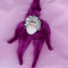 Chenille Santa Purple  3.5  inch  clay face
