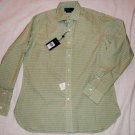 $145 POLO RALPH LAUREN ESTATE PLAID CHECK  BUTTON DOWN GREEN SHIRT 16 1/2 42