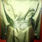 GORGEOUS KAY UNGER LEMONGRASS GREEN SILK EVENING TIE SKIRT JACKET SUIT 2/US