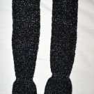 $390 MISSONI CROCHET KNIT METALLIC BLACK SILVER OPERA LONG GLOVES ONE SIZE