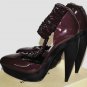 NEW BURBERRY PRORSUM RUNWAY PATENT RUCHED T STRAP PLATFORM HEELS SHOES 35 5
