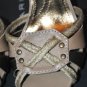 TAHARI STEPHI PATENT LEATHER ROPE PLATFORM SANDALS HEELS SHOES PUMPS 38.5 8.5