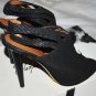 ELIZABETH AND JAMES E STOMP SNAKESKIN LEATHER HEELS SANDALS SHOES 8