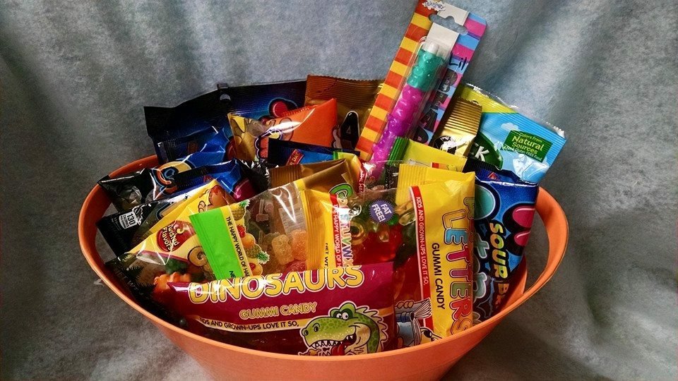 Gummy Bears and Gummy Worms Candy Gift Basket