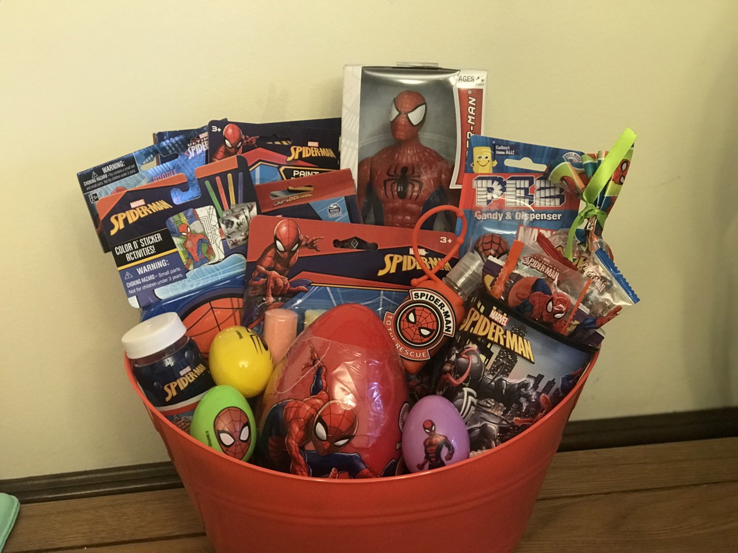 spiderman bike basket