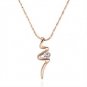 18k Rose Gold Plated Women's Necklace & Pendant w/t Swarovski Stone