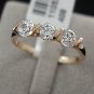 18K Rose Gold Plated 0.25ct 3 Pieces CZ Ladies Ring- sz 6.5