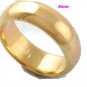 18K  Yellow Gold Filled Women/Men Plain Ring Band  SZ 7 (6mm)