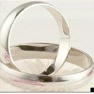 Silver Plated Women/Men Plain Ring Band SZ 8 (4mm)