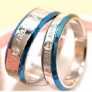 1PCS 18k GP Forever Love Wedding Anniversary Band Ring size 8 (4mm) .
