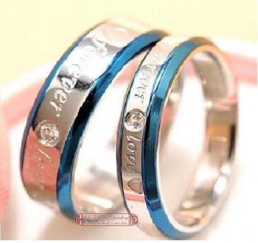 1PCS 18k GP Forever Love Wedding Anniversary Band Ring size 8 (4mm) .