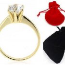 18K Yellow Gold Plated Women Wedding/Egagement Cubic Zirconia Ring- Size 7