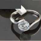 18K White Gold Filled Women Wedding/Egagement Cubic Zirconia Ring- Size 6