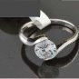 18K White Gold Filled Women Wedding/Egagement Cubic Zirconia Ring- Size 6