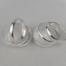 925 Silver Stamped  Women/Men Plain Band Ring Size 10 - 4mm .