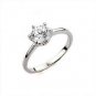 18K White Gold Filled Women Wedding/Egagement Cubic Zirconia Ring- Size 9