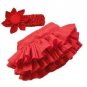 2 Pcs Girls Bloomer Diaper-Cover Ruffle Skirt W/t Headband- Fits 9 - 18 Months