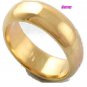 14K Yellow Gold Filled Women/Men Plain Band Ring -Size 9 (6mm)