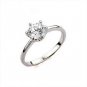 18K White Gold Filled Women Wedding/Egagement Cubic Zirconia Ring- Size 8.5