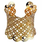 Gorgeous Gold Plated Open Cuff Bracelet Bangle