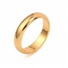 14K Yellow Gold Filled Women/Men Plain Band Ring  -Size 10 (3.5mm)