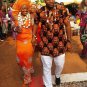 Bright Red Isiagu Fabric. Nigerian Igbo Wedding Isiagu Tiger Head By The Yrd