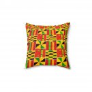 African  Kente Ankara Print Spun Polyester Square Pillow
