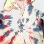 Tie Dye Zip Front Pocket Heavy Hooded Sweatshirt. Unisex Long Sleeve