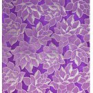 1 pcs Purple Embroidered African Head-tie Sego Gele Ikpele 2.5 Yards X 18"
