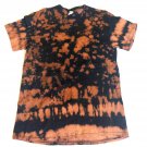 Black Brown Bleach Tie Dyed T-shirt.- Size M