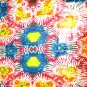 4 Yards Yellow And Blue African Ankara Tie Dye Merok Wooden Fabric.