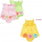 First Impressions Baby Girls Hibiscus &  Border One Piece Bodysuit