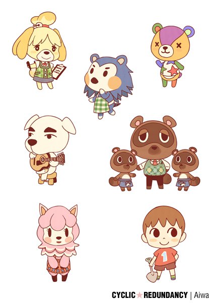 Animal Crossing kiss cut stickers