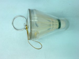 Mini shuttlecock keychain