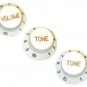 NEW FENDER STRATOCASTER White Volume & Tone Knob Set  3